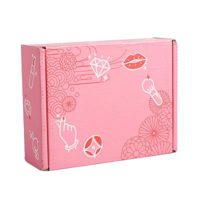 China Recyclable Customized Printed Logo Corrugated Cardboard Paper Mask Cosmetic Packaging Shipping Box for sale