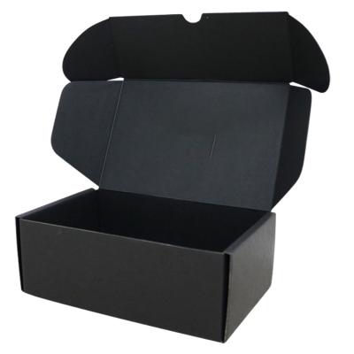 China Recyclable Customized Logo Black Corrugated Kraft e commerce Packaging Shipping Paper Mailer Box for sale