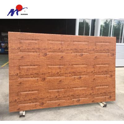 China Modern Villa Craftsman Fingerproof Style PU Sandwich Automatic Garage Door Panel for sale