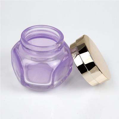 China Cosmetic Amber Glass Cream Jar 50g Glass Cream Jars Eye Cream Jar 30g for sale