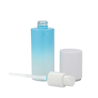 China Face Cream Cosmetic Jars Frosted Dropper Glass Bottle Custom Cosmetic Glass Bottle Cosmetic Set for sale