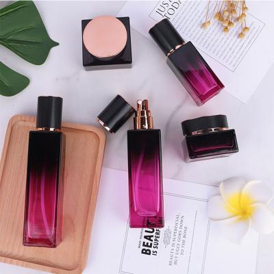 China Silk screen printing or other 30ml glass bottle of large makeup base liquid pump black and gold base glass bottle for sale