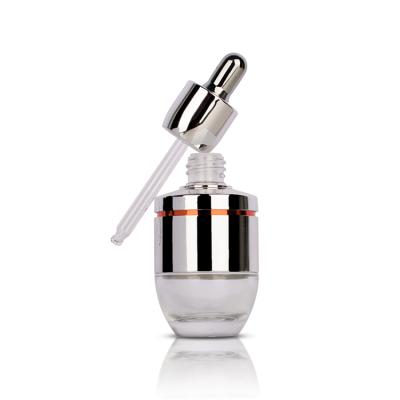 China Silk Screen Printing Or Other White Glass Jar Skin Care Serum Bottle Dropper 30ml 50ml Serum Bottle With Dropper for sale