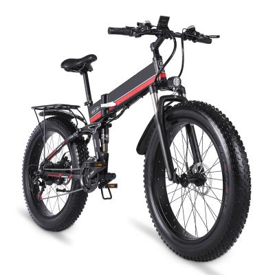 China US Warehouse MX01 12.8Ah Electric Charging 48V 1000W Battery Bike Aluminum Alloy LED Display 1000W Folding Snow Electric Bicycle for sale