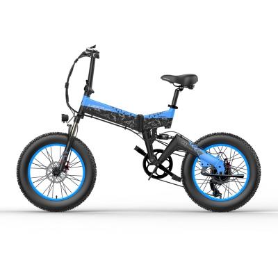 China Free Shipping USA Bezior Aluminum Alloy 20 Inch Fat Tire Snow Electric Bicycle 1000W Motor 48V 17.5Ah Folding Electric Dirt Bike for sale