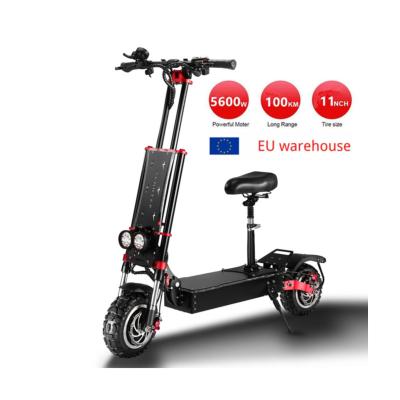 China Waterproof High Speed ​​Unisex Two Wheel Controller 11 Inch 5600W Four Rod Dual 60V Electric Scooter for sale