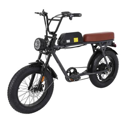 China 20*4.0 Inch Big Size High Carbon Steel Hot Electric Wheel Hot Sale Amazon Tire Moped Snowmobile Beach Lithium Battery Bicycle for sale