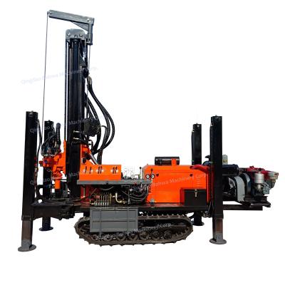 China Water Wells Rock Drill Rig Hydraulic Crawler Base /Tracked Water Well Drilling Rig with Top Rotary/DTH/Mud Drive Drilling for sale