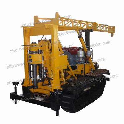 China Multifunctional Hydraulic Crawler Chassis Mounted Diamond Core Drilling Rig for Mine Drilling and SPT Testing with Drill Tower for sale