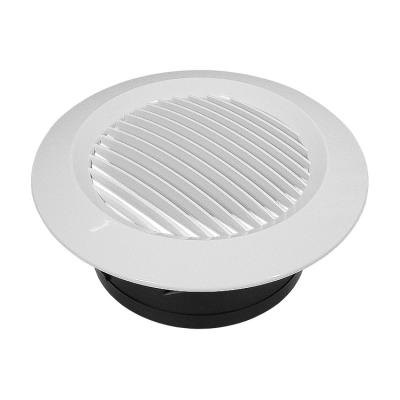 China Modern HVAC System Air Conditioning Duct Grill Diffuser Covers Round White Plastic Air Conditioner Duct Covers Air Outlet Duct Canopy for sale