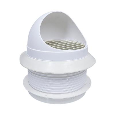 China Durable Latest Glass Waterproof Round Wall Vent Hood Cover Roof Duct Cover For HVAC Air Conditioning Ventilation System for sale