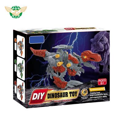 China DIY dinosaur set; Wind-Up Walking Children Toys DIY Dinosaur Toys Assembly Dinosaur Toys for sale