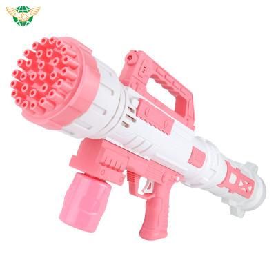 China Dazzling noise and light electric toys summer 30 holes bubble machine rocket bubble gun machine bubble toys for sale