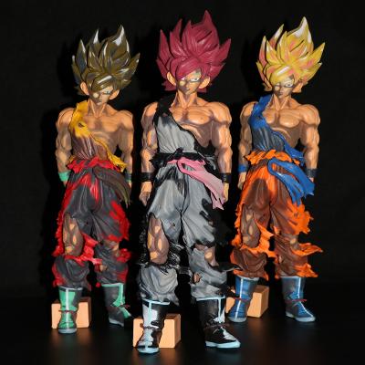 China Cartoon Toy Model 32CM Good Quality Dragon Ball Z Action Number Model Super Saiyan GoKu PVC Anime Figure With Color Box for sale