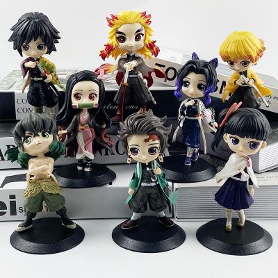 China Cartoon Toy Model 8 Style High Quality PVC Q Edition Demon Slayer Kimetsu Action Number Character Main Model Decoration Collection Toy Big for sale