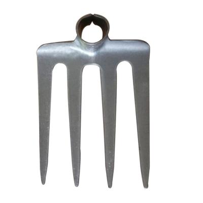 China 20020122 4 Tines Round Hole Eye Four Tines Metal Fork-Hoe Digging Garden Hoe-Rakes for sale