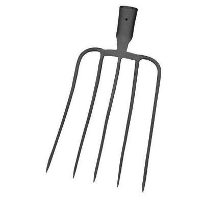 China 1001025 5 tines carbon steel forged hay fork garden prong fork steel farming pitch manure dung fork for sale