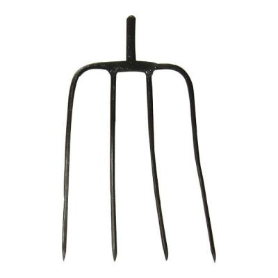 China 1001144 carbon steel tail hay fork garden prong fork forged farming pitch manure dung fork for sale