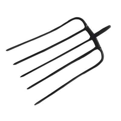 China 1001145 five tines carbon steel tail hay fork garden prong fork forged farming pitch manure dung fork for sale