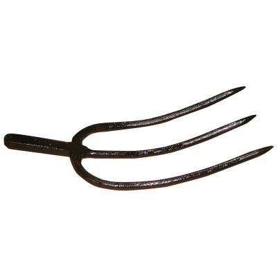 China 10011432 three tines carbon steel tail hay fork garden prong fork forged farming pitch manure dung fork for sale