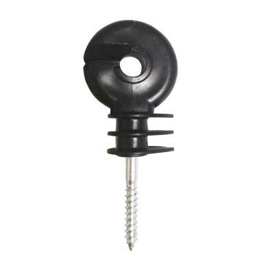 China INS0012 galvanized steel screw nails electric fencing insulators screw-in ring insulator wood post insulator for sale