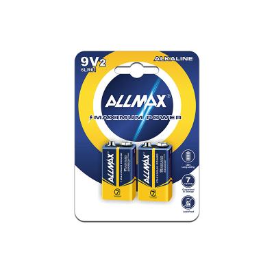 China Home Appliance Allmax Max Power 6lr61 9V Class B2-24 Alkaline Batteries for sale