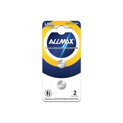 China B2 Home Appliance Allmax Maximum Power Lr44 1.5V Alkaline Coin Battery for sale