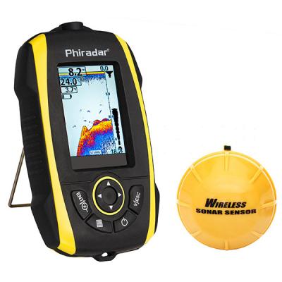 China Phiradar FF288W Rechargeable Wireless Far Sonar For Fishing 45M Water Depth Echo Sounder Fishing Finder 2.4