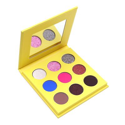 China New OEM 9 Colors Eyeshadow Waterproof Trending Private Label Waterproof Orange Eye Makeup for sale