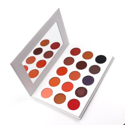 China Private Label Waterproof High Pigmented 15 Color Eyeshadow Palette Free Sample for sale