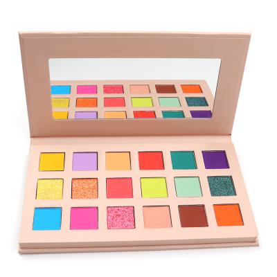 China Long Lasting Private Label Matte Eyeshadow High Pigment 18 Color Eyeshadow Palette Waterproof Makeup Palette for sale