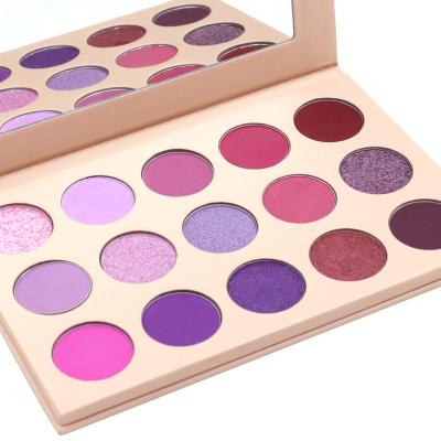 China High Quality Waterproof Dye Private Label 15 Colors Eyeshadow Palette Pressed Glitter Eyeshadow for sale