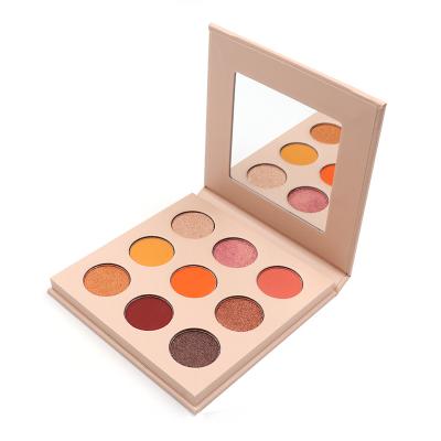 China New Waterproof Hot Sale Wholesale Pigment Cardboard 9 Color Private Label Eyeshadow Palette High for sale