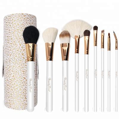 China Angular Blush 9 Piece New High Quality Customized Make Up Brush Private Logo for sale