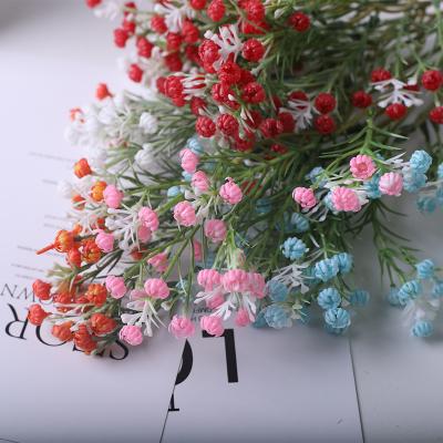 China Home Wedding Decorative Flowers Bulk Wholesale Bulk Artificial Flower Real Touch Baby's Breath White Porcelain Wedding Group for sale