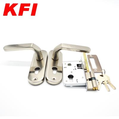 China Minimalist Africa Lock Furniture Door Handle Door Lock Security Door Handle Lock for sale