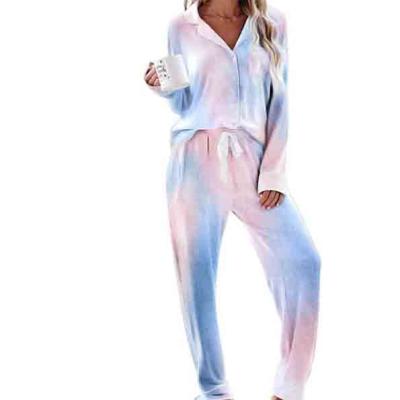 China High Quality Winter Long Sleeve Women Thermal 2 Pcs Set Plus Size Button Down Pajamas for sale