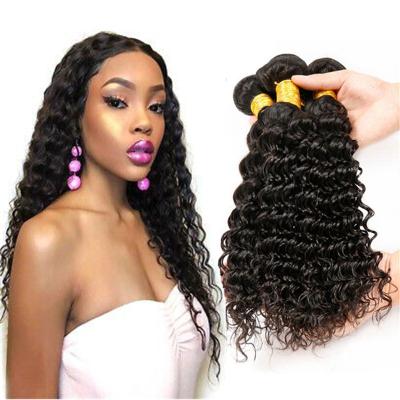 China High Quality Brazilian Deep Wave Virgin Hair Weave Bundles Vendors Deep Wave Hair Bundles With Closure for sale