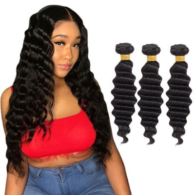 China Big LOOSE DEEP WAVE Virgin Human Hair Straight Brazilian Loose Wave Bundles 8-40 Inch With Sheer Lace Closure Headband for sale