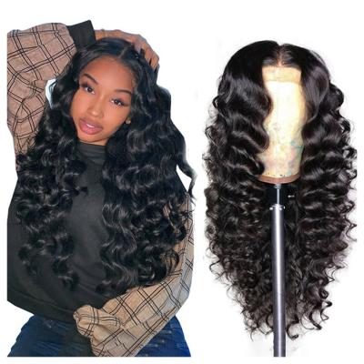 China Factory Wholesale 13x4 HD Deep Wave LOOSE WAVE Lace Hair Transparent Wigs,Virgin Hair Lace Frontal Wig for sale