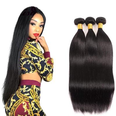 China Silky Straight Wave 40 Inch Long Natural Straight Peruvian Virgin Women Hair Bundles With Lace Closure for sale