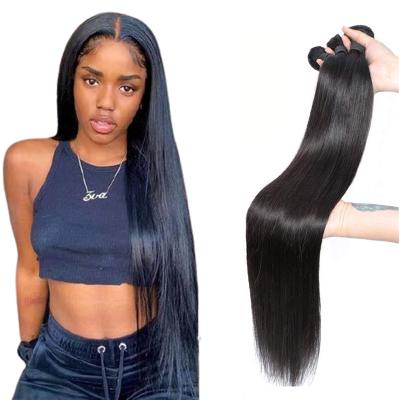 China Silky Straight Wave No Tangle No Bundles Peruvian Straight Human Hair Virgin Hair Extension Double Pulled Hair Bundle for sale