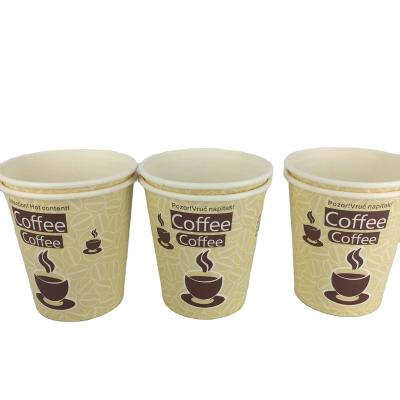 China Disposable Tea Cup Printing Paper Cup 2.5oz Disposable Single Wall Tasting European Standard Paper Glass for sale