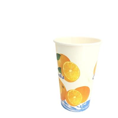 China One Time Use Disposable Cold Drinks Single Wall Paper Cups for sale