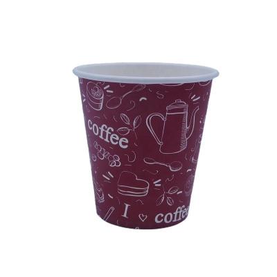 China Disposable Paper Coffee Cup With Lids Logo Printed Disposable Custom Paper Cup for sale