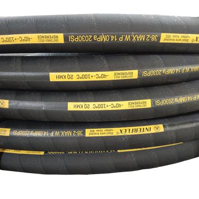 China 602 Yarn Braid Synthetic Rubber Hydraulic Hose for sale