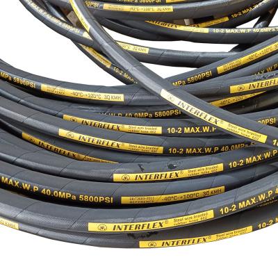 China 602 Synthetic Rubber Two Layers Hydraulic Hose Rubber Hydraulic Hoses Hydraulic Hose Set for sale