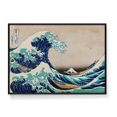 China Framed and Canvas Japanese Style Art Large Wave Art Print Housewarming Gift Abstract Framed Gift for sale