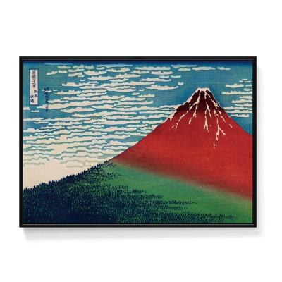 China Abstract Wall Pictures Ukiyo-e Fuji Mountain Painting With Frame for sale