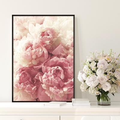 China Floral Abstract Flowers Framed Canvas Painting Vintage Home Decor Living Room Wall Art Art Print for sale